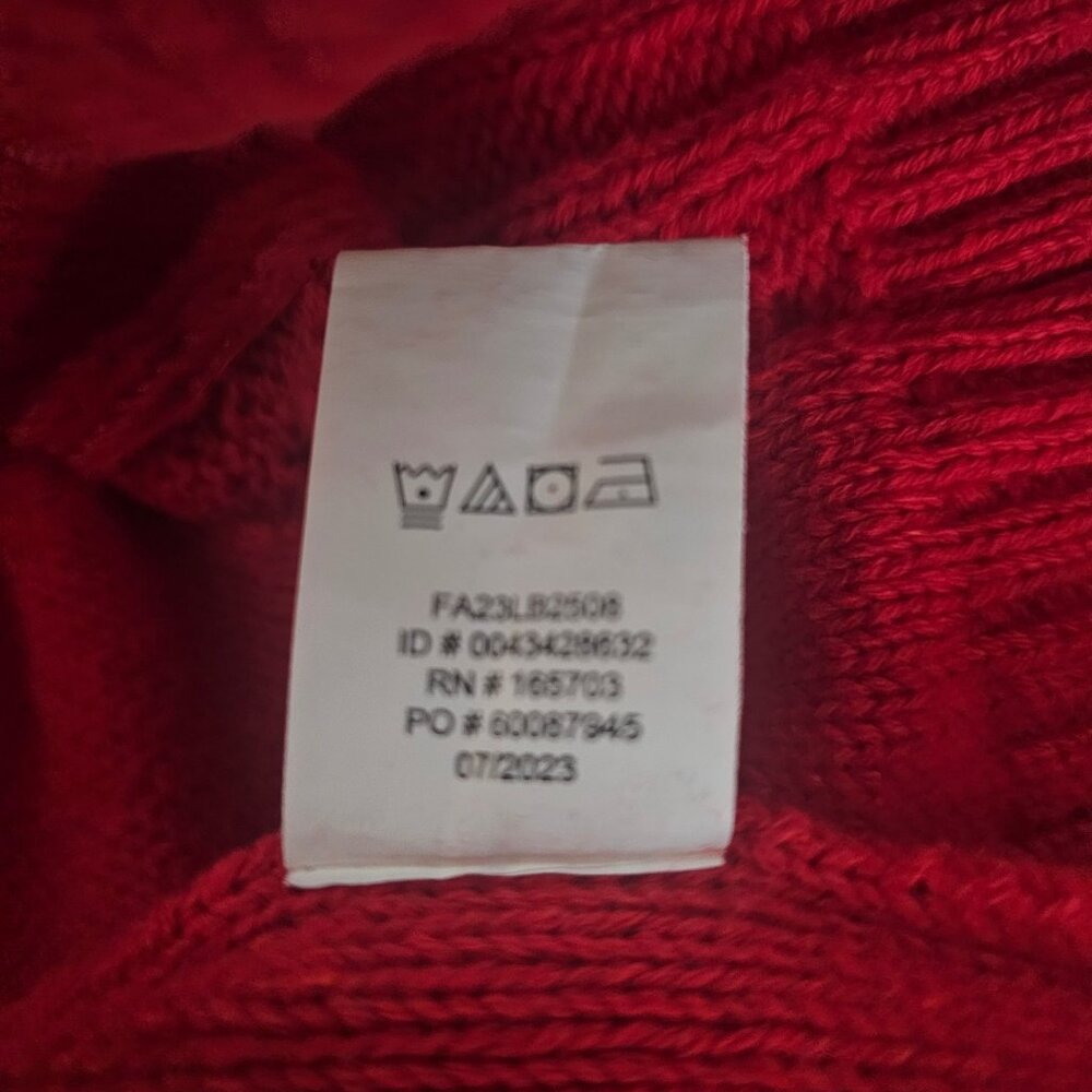 Maximus Rex Kids Red Cable Knit Crew‎ Neck Pullover Sweater Size 7 - Picture 5 of 9
